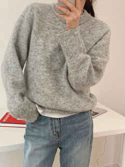 MOHAIR ROUND NECK KNIT