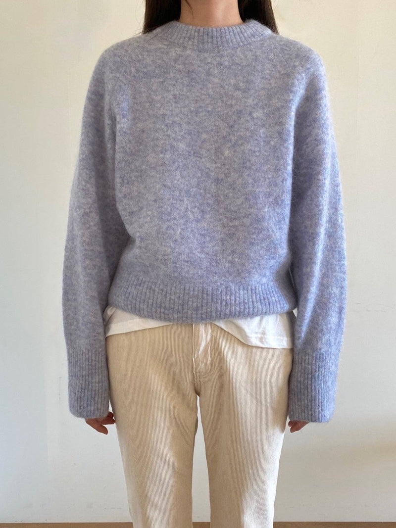 MOHAIR ROUND NECK KNIT