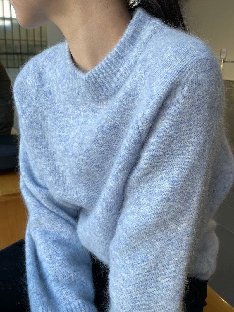 MOHAIR ROUND NECK KNIT