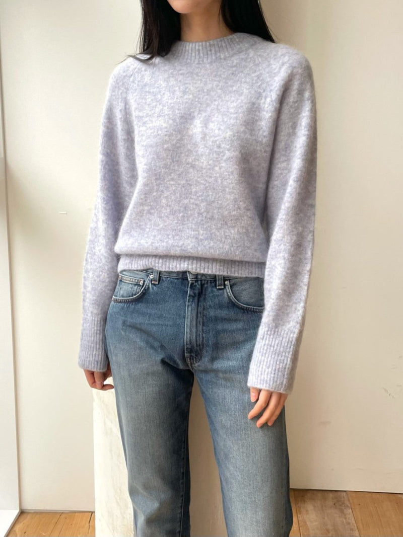 MOHAIR ROUND NECK KNIT