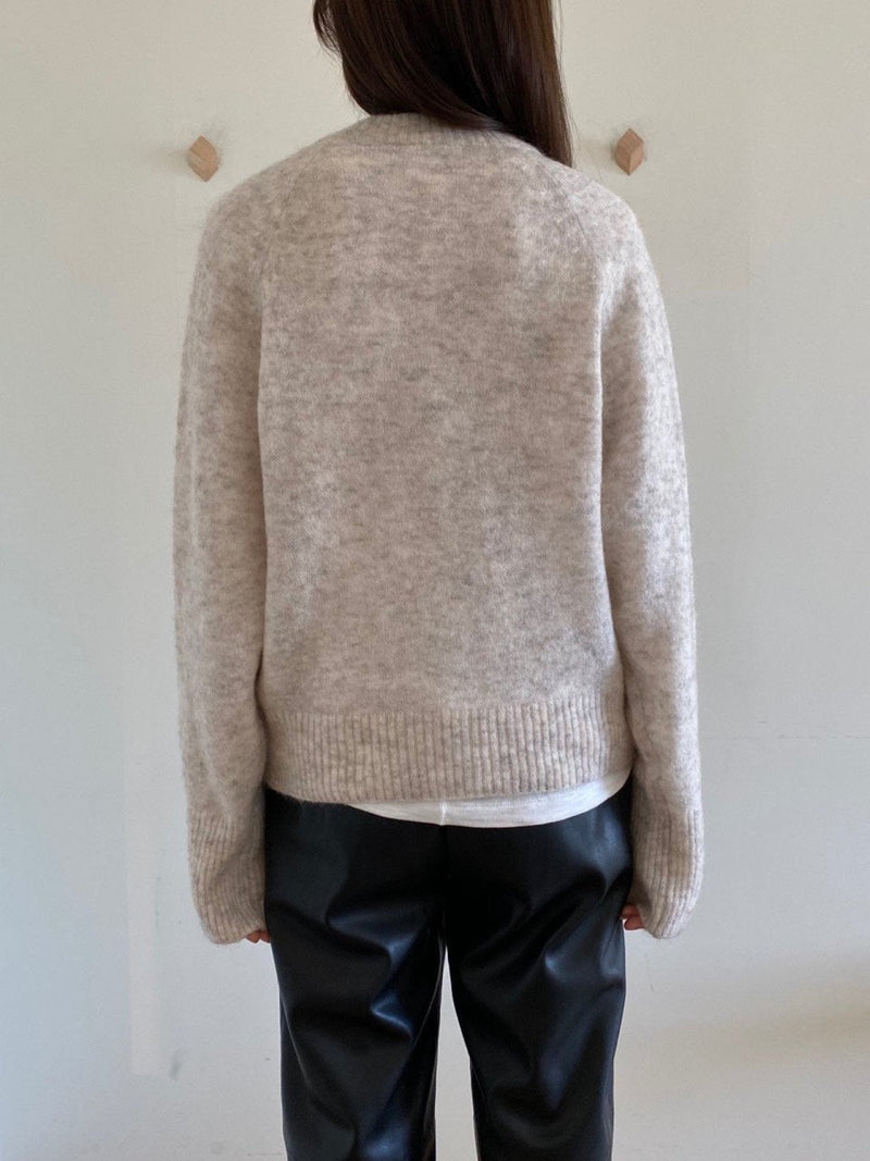 MOHAIR ROUND NECK KNIT