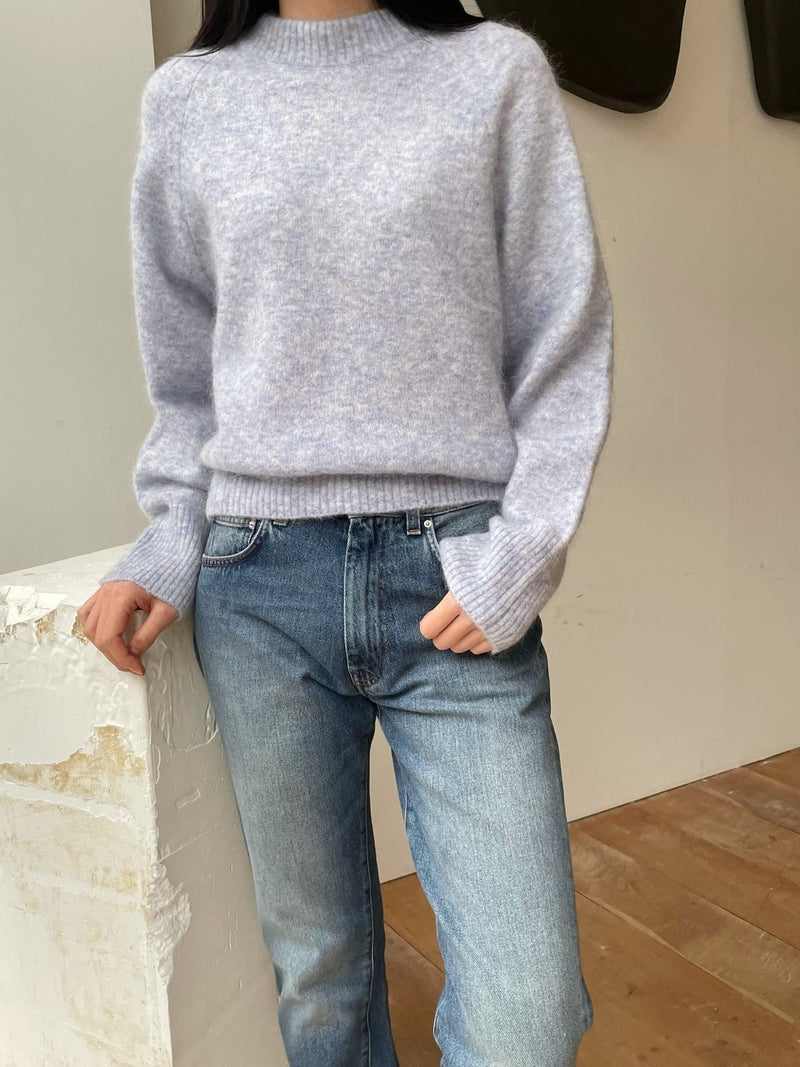 MOHAIR ROUND NECK KNIT