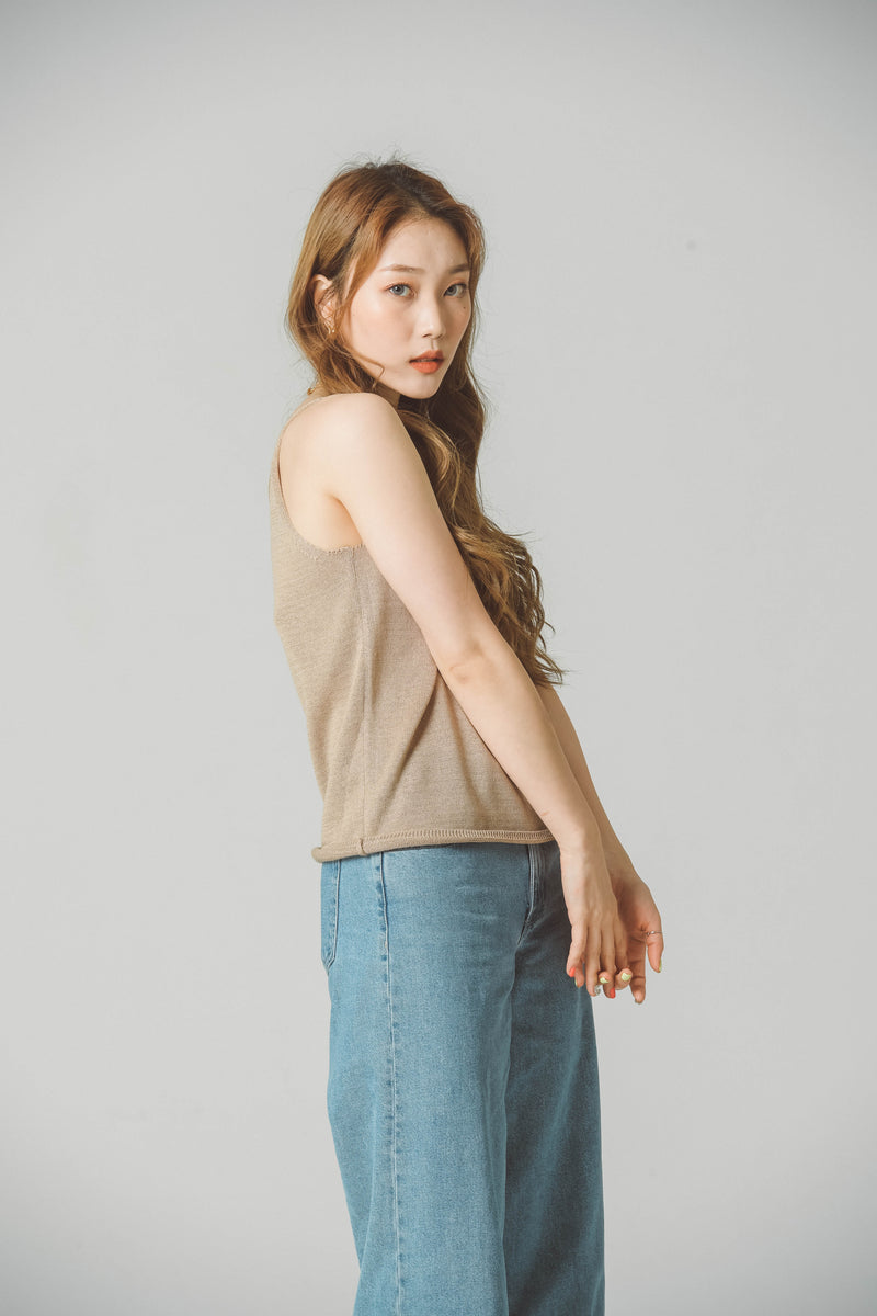 SUMMER LINEN KNIT TANK