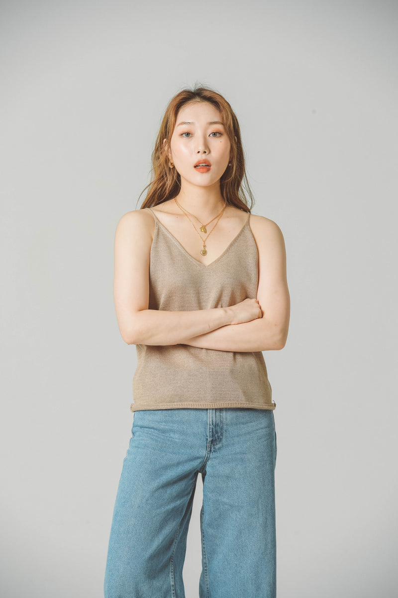 SUMMER LINEN KNIT TANK