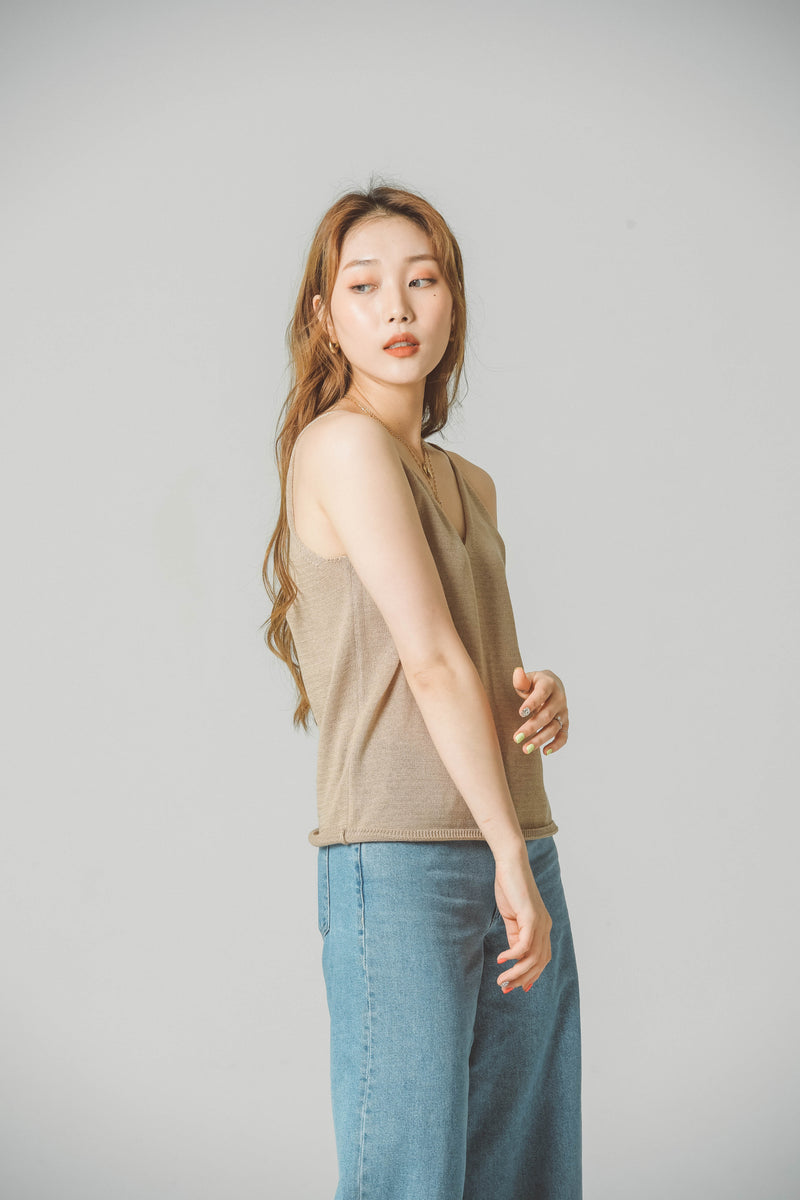 SUMMER LINEN KNIT TANK