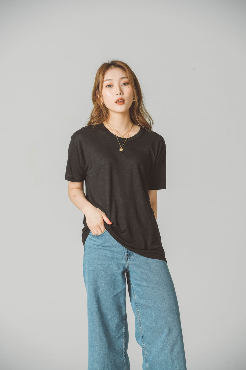 LINEN SHORT SLEEVE T-SHIRT