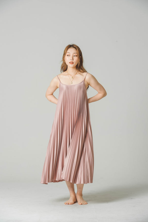 SILK PLEATED DRESS