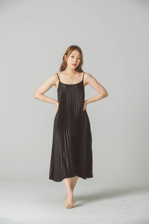 SILK PLEATED DRESS