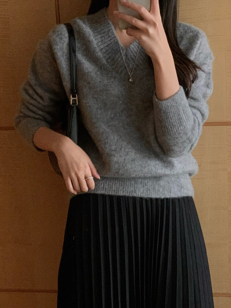 NEROLI MOHAIR V NECK KNIT