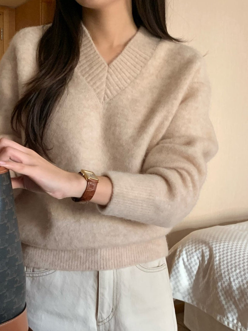 NEROLI MOHAIR V NECK KNIT