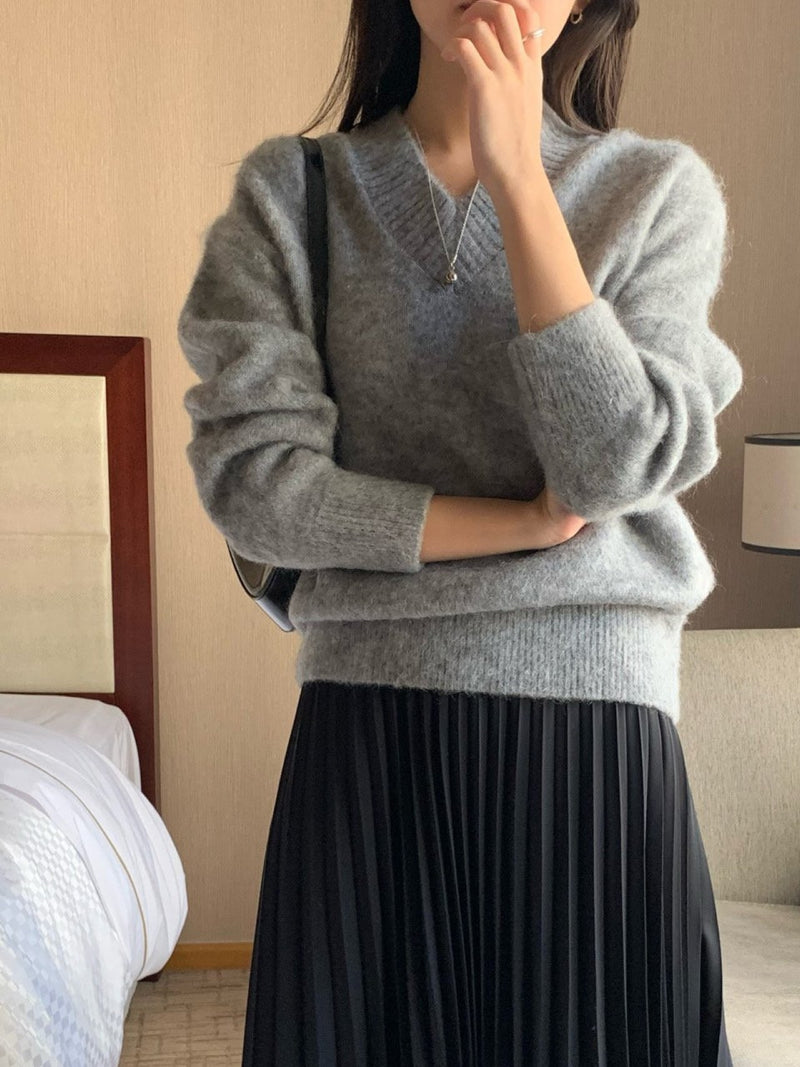 NEROLI MOHAIR V NECK KNIT
