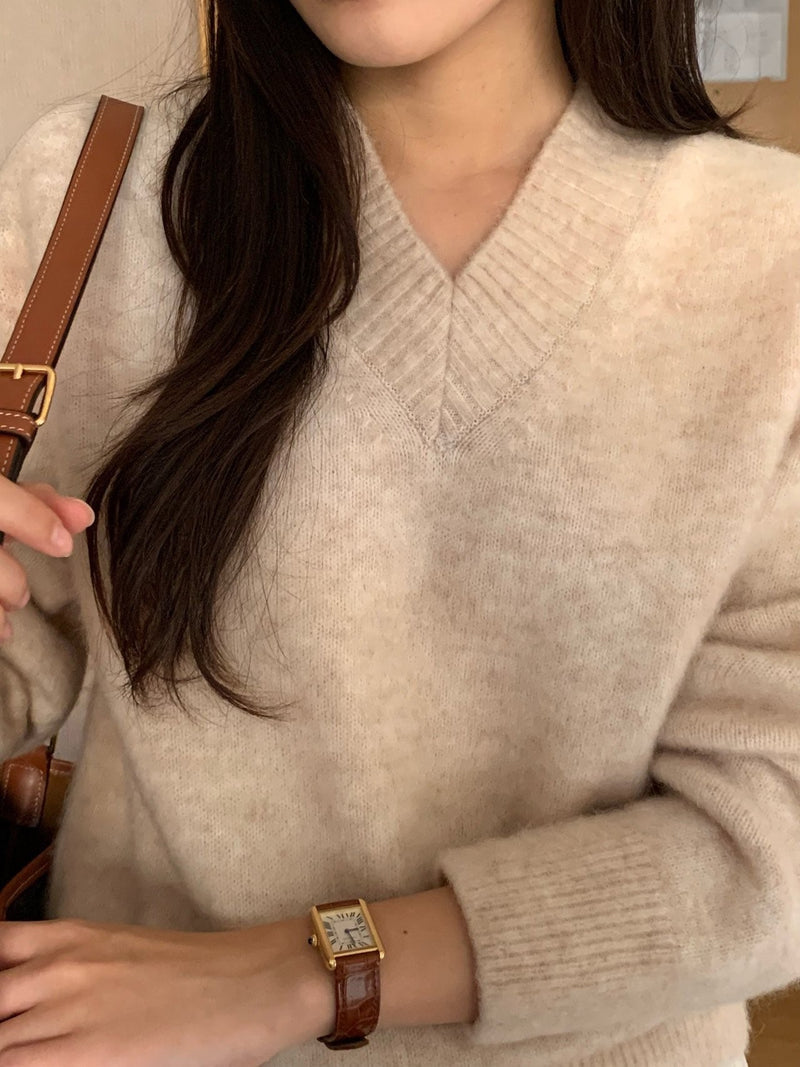 NEROLI MOHAIR V NECK KNIT