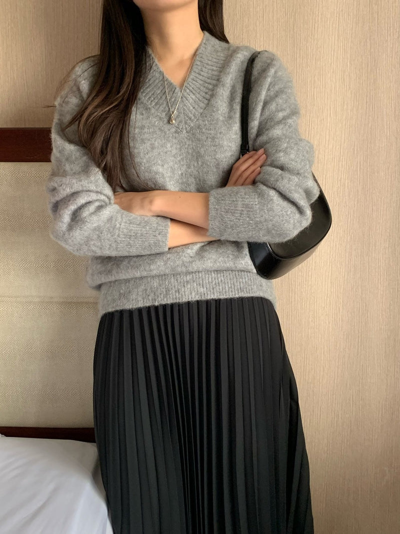 NEROLI MOHAIR V NECK KNIT