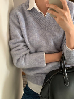 NEROLI MOHAIR V NECK KNIT
