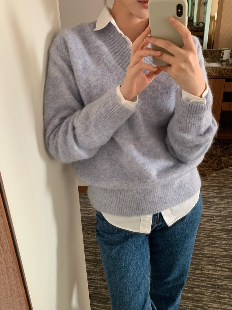 NEROLI MOHAIR V NECK KNIT
