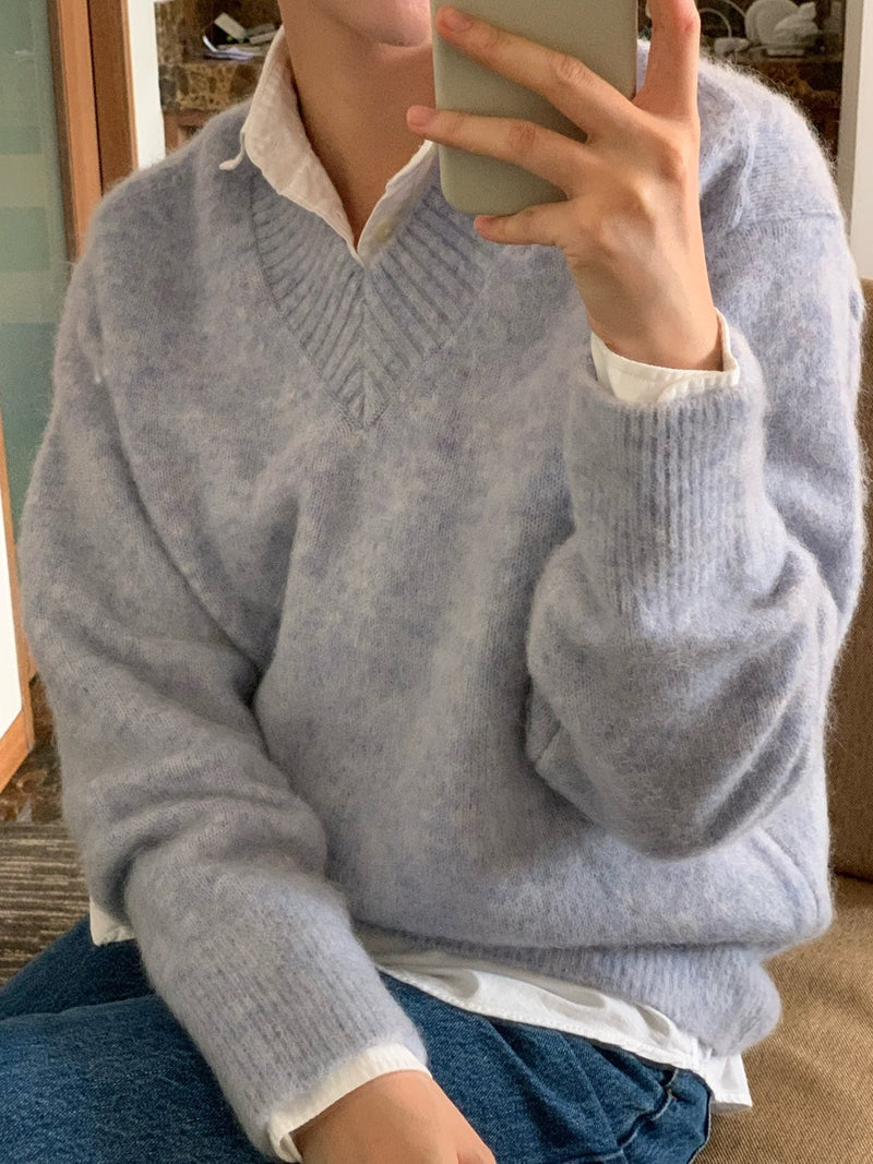 NEROLI MOHAIR V NECK KNIT