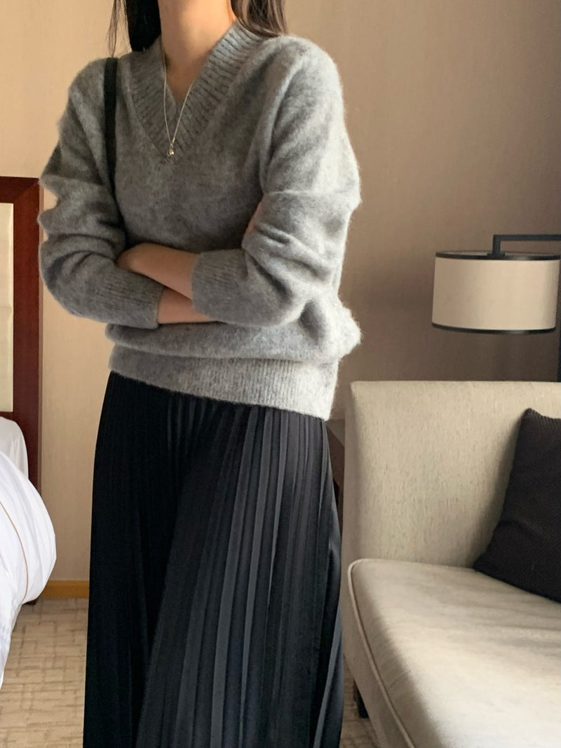NEROLI MOHAIR V NECK KNIT