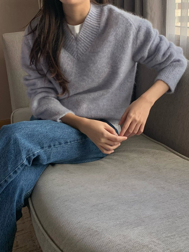 NEROLI MOHAIR V NECK KNIT