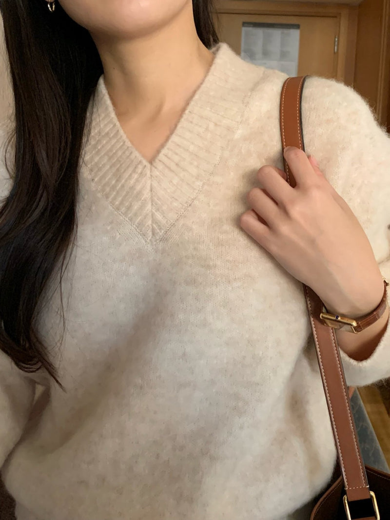 NEROLI MOHAIR V NECK KNIT