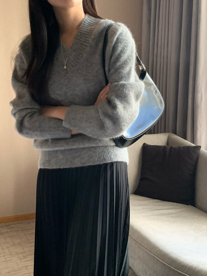 NEROLI MOHAIR V NECK KNIT
