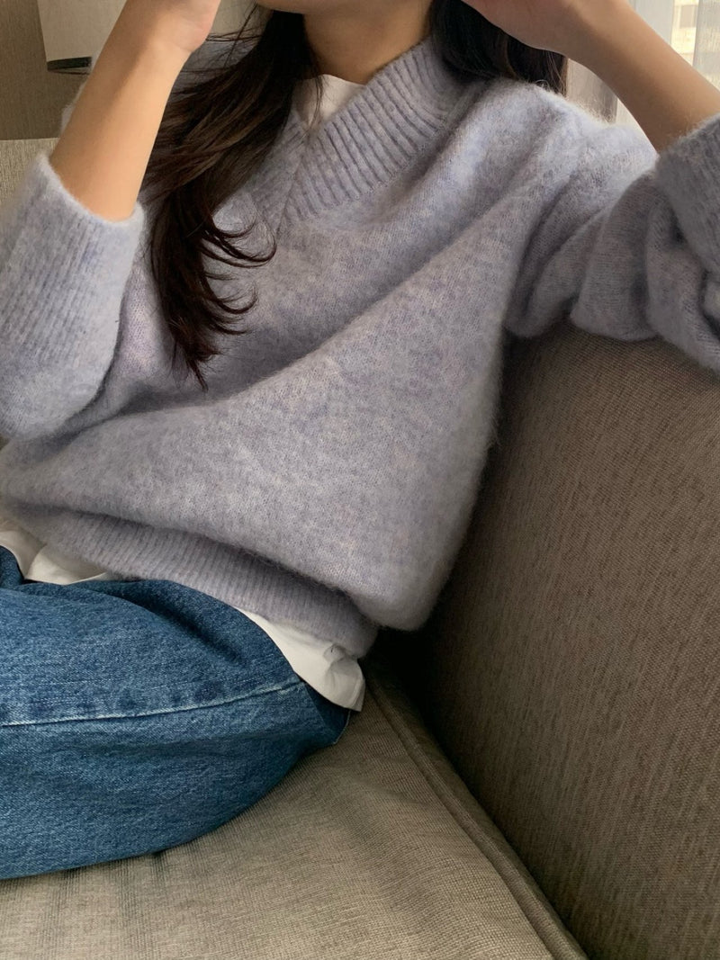 NEROLI MOHAIR V NECK KNIT