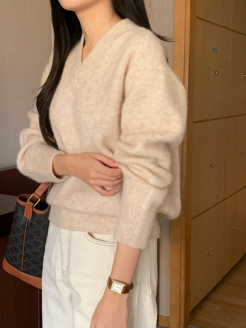 NEROLI MOHAIR V NECK KNIT