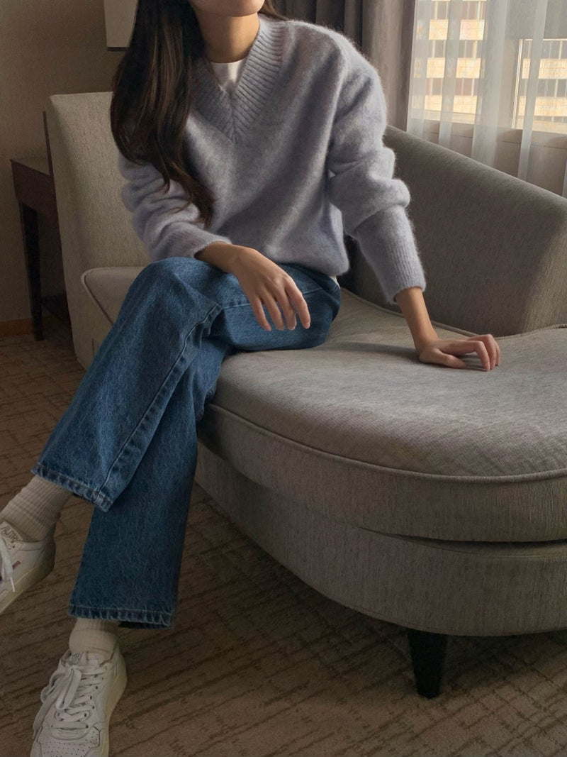 NEROLI MOHAIR V NECK KNIT