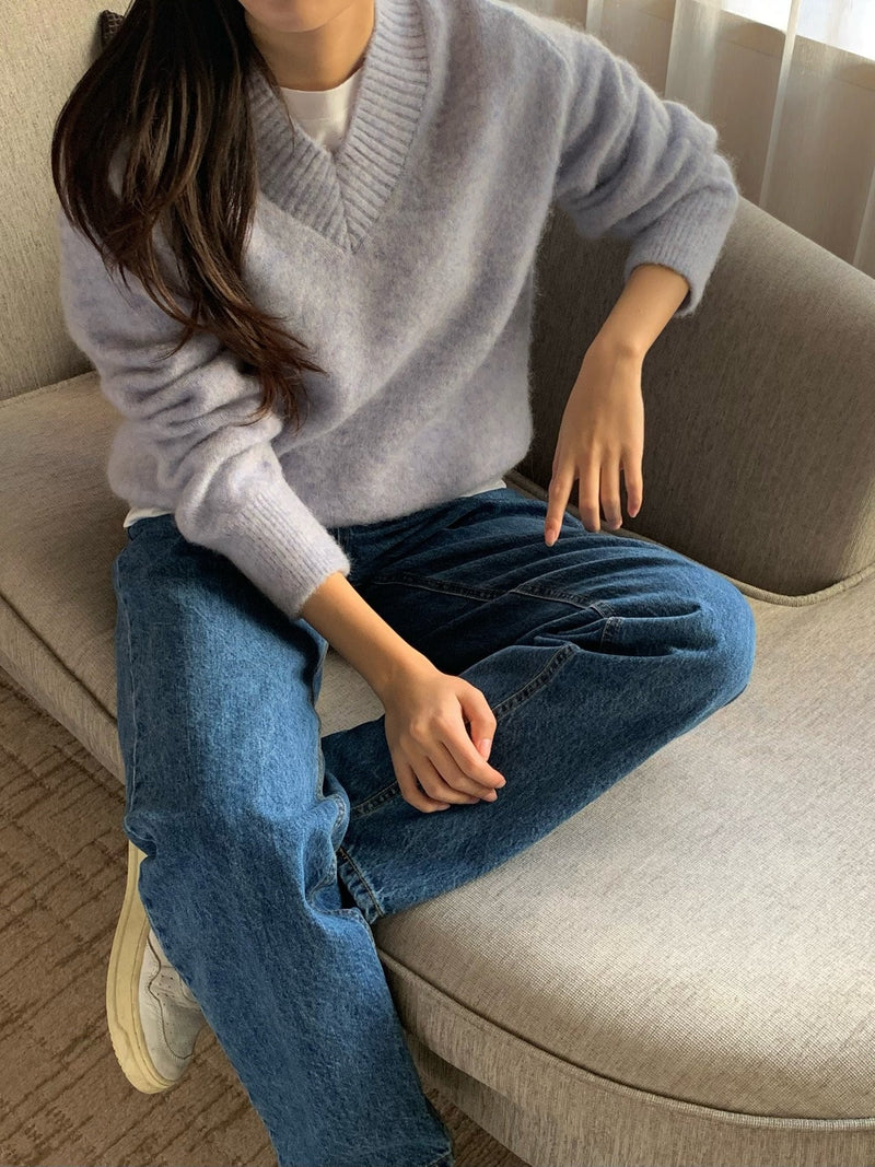 NEROLI MOHAIR V NECK KNIT