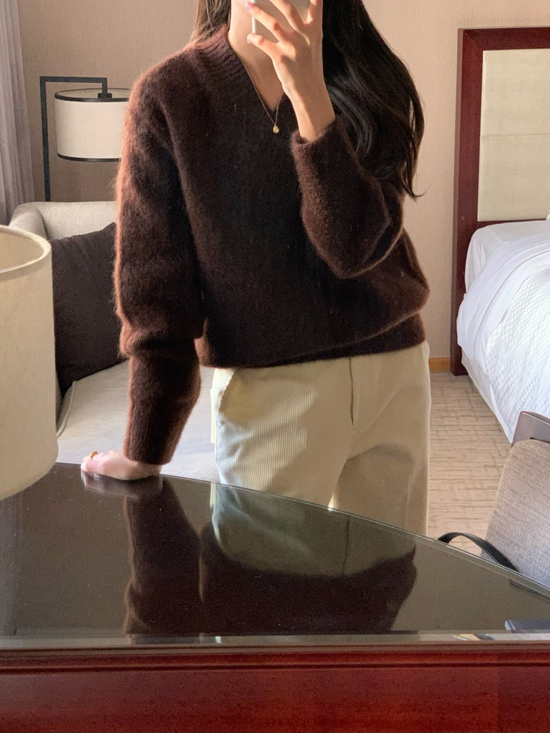 NEROLI MOHAIR V NECK KNIT