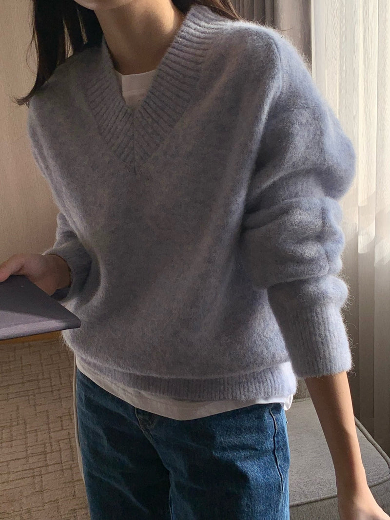 NEROLI MOHAIR V NECK KNIT