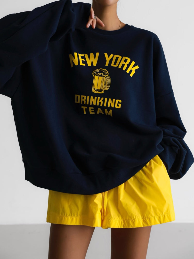 NEW YORK DRINKING TEAM OVERSIZED SWEATSHIRT