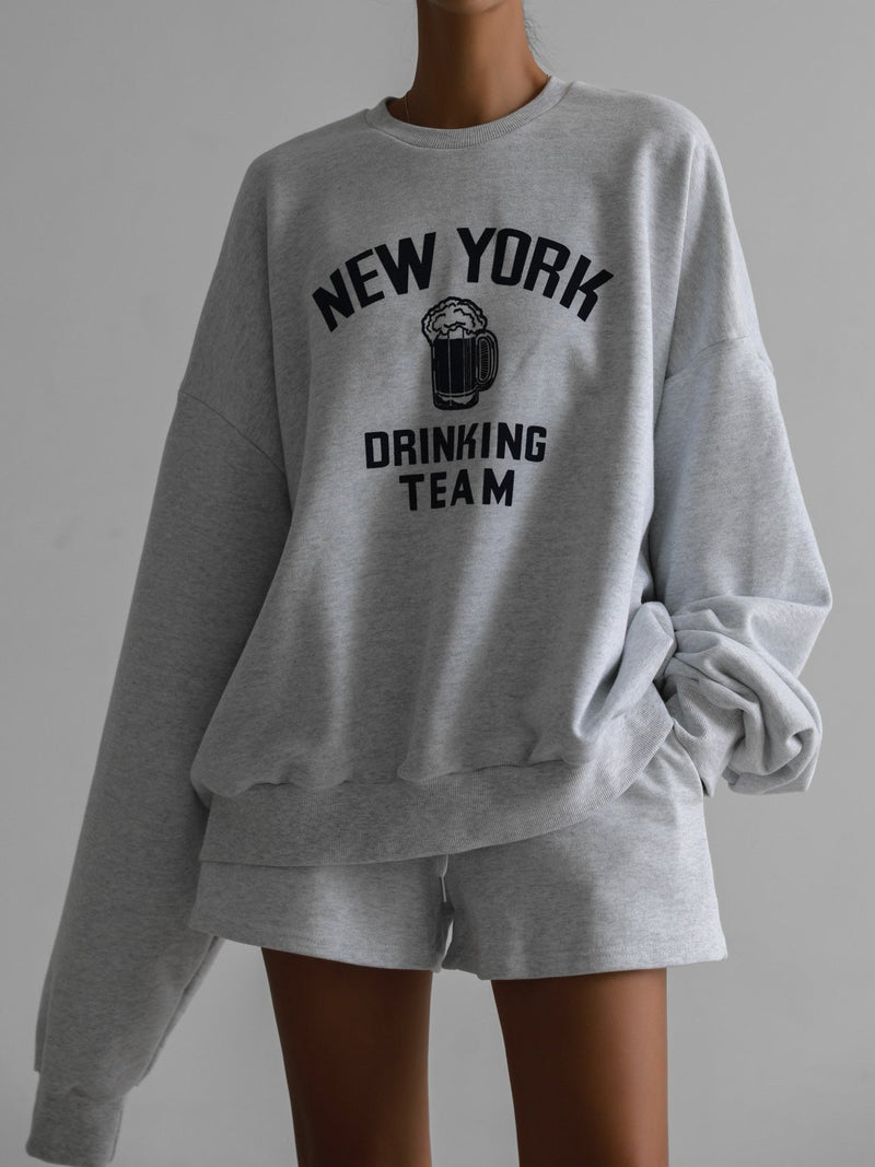 NEW YORK DRINKING TEAM OVERSIZED SWEATSHIRT