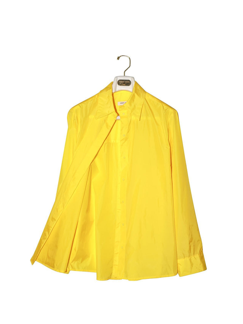 NYLON BACK SLIT DETAIL OVERSIZED SHIRT