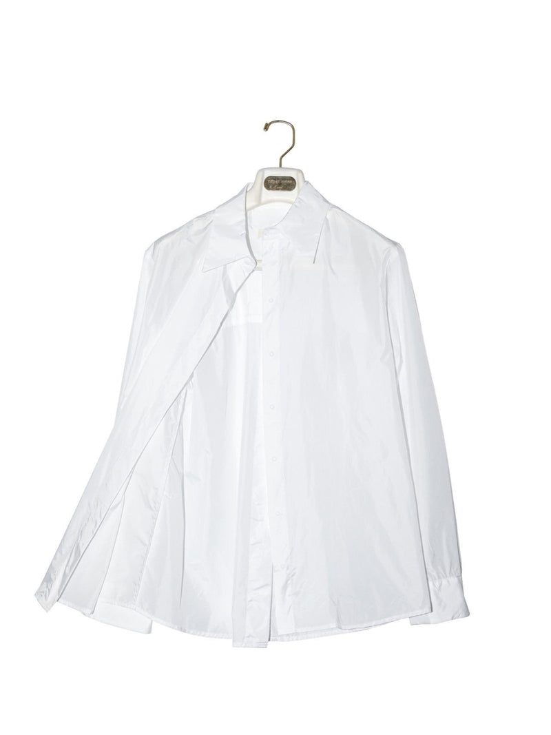 NYLON BACK SLIT DETAIL OVERSIZED SHIRT