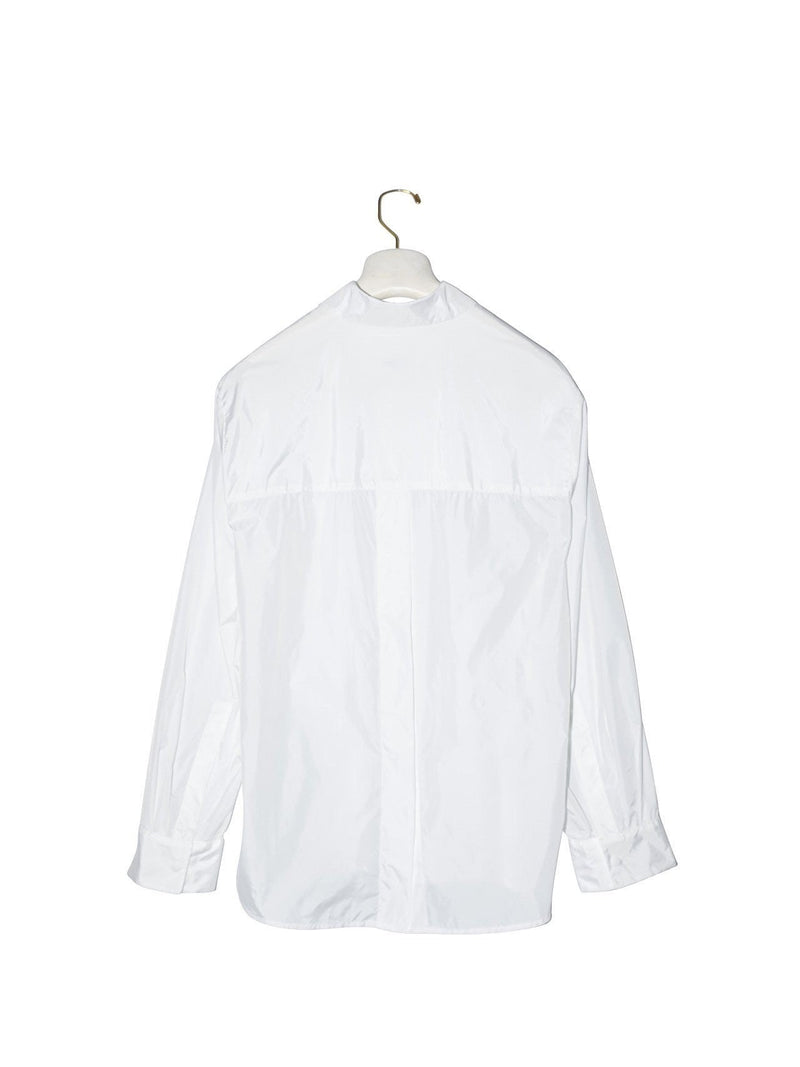 NYLON BACK SLIT DETAIL OVERSIZED SHIRT