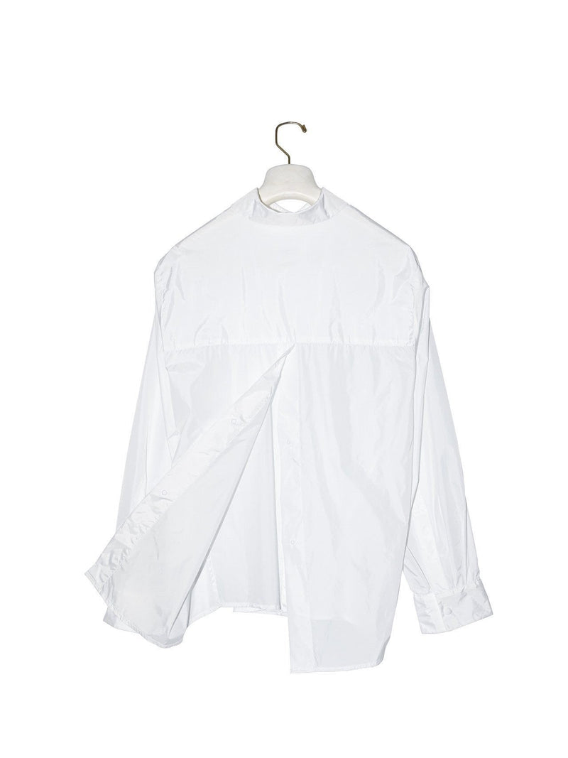 NYLON BACK SLIT DETAIL OVERSIZED SHIRT
