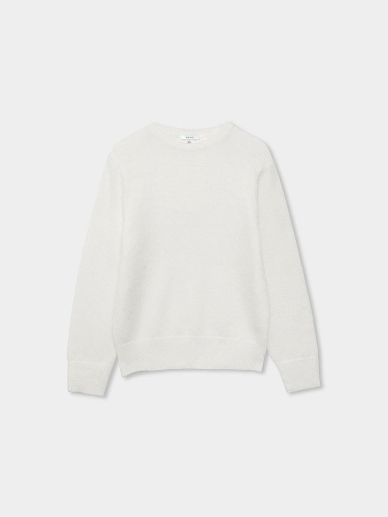 O NECK WOOL KNIT WITH BACK SLIT