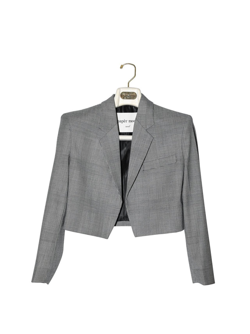 OPEN FRONT CROPPED BLAZER