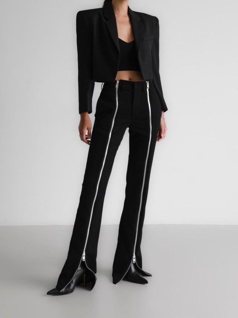 OPEN FRONT CROPPED BLAZER