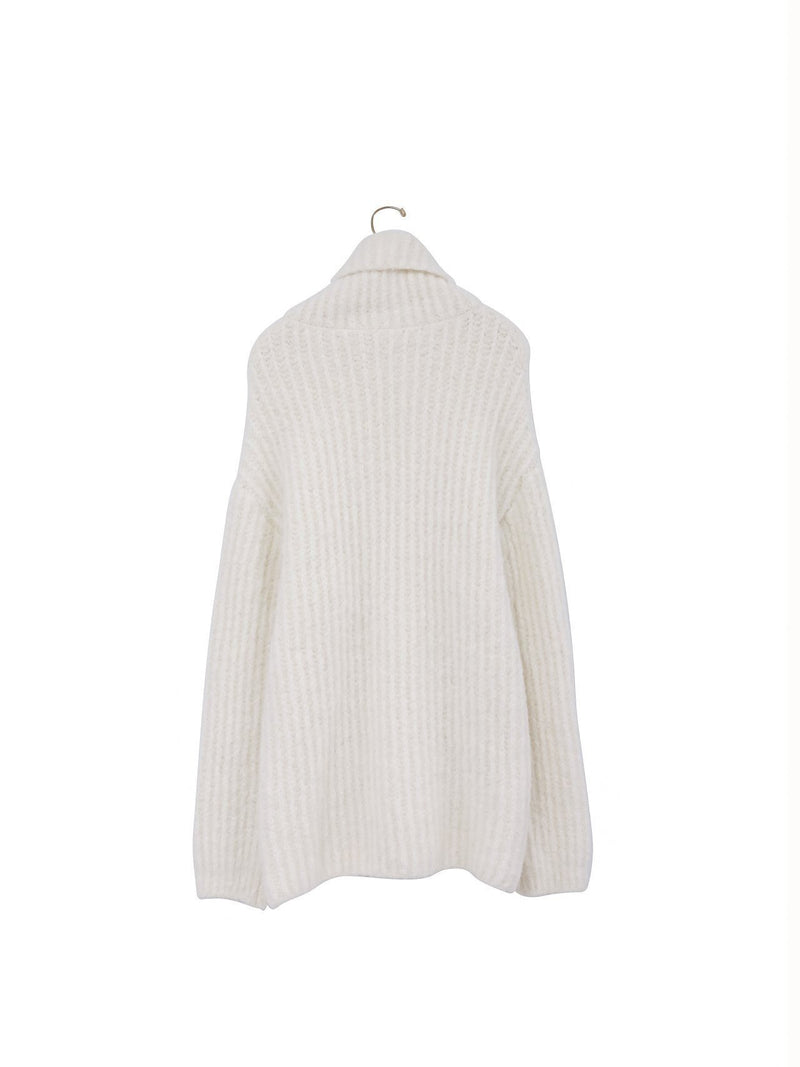 OVERSIZED ALPACA RIBBED TURTLENECK