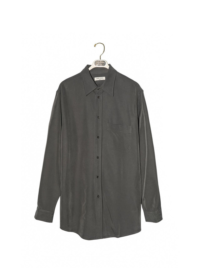 OVERSIZED CUPRO BUTTON DOWN SHIRT