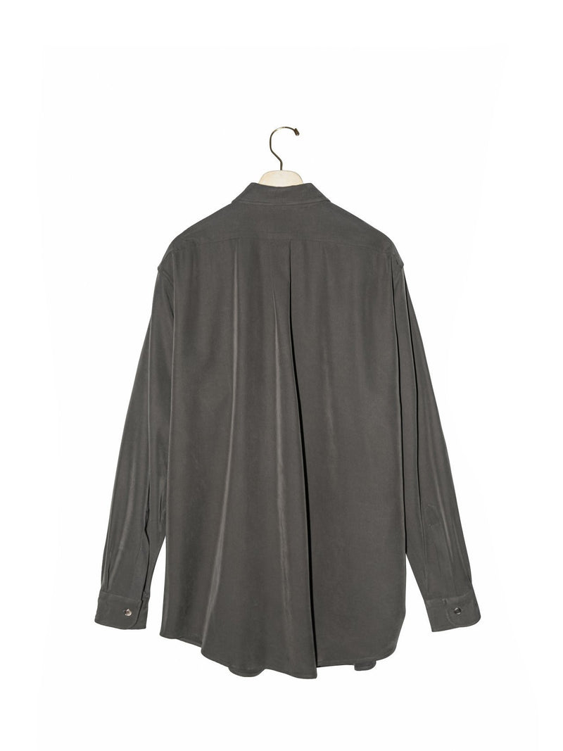 OVERSIZED CUPRO BUTTON DOWN SHIRT