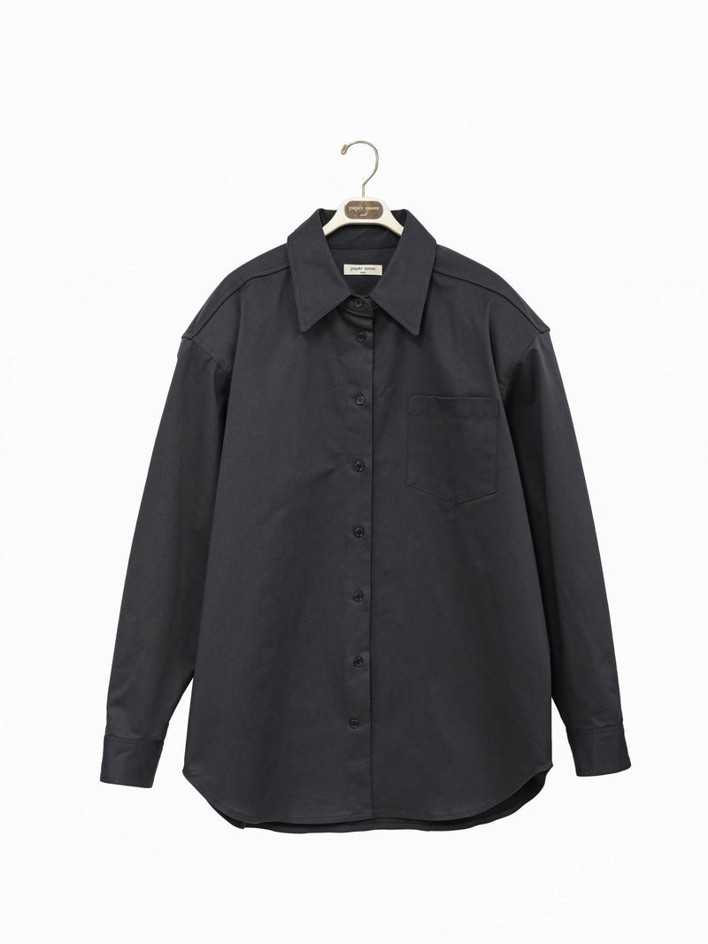 OVERSIZED HEAVY TWILL BUTTON DOWN SHIRT