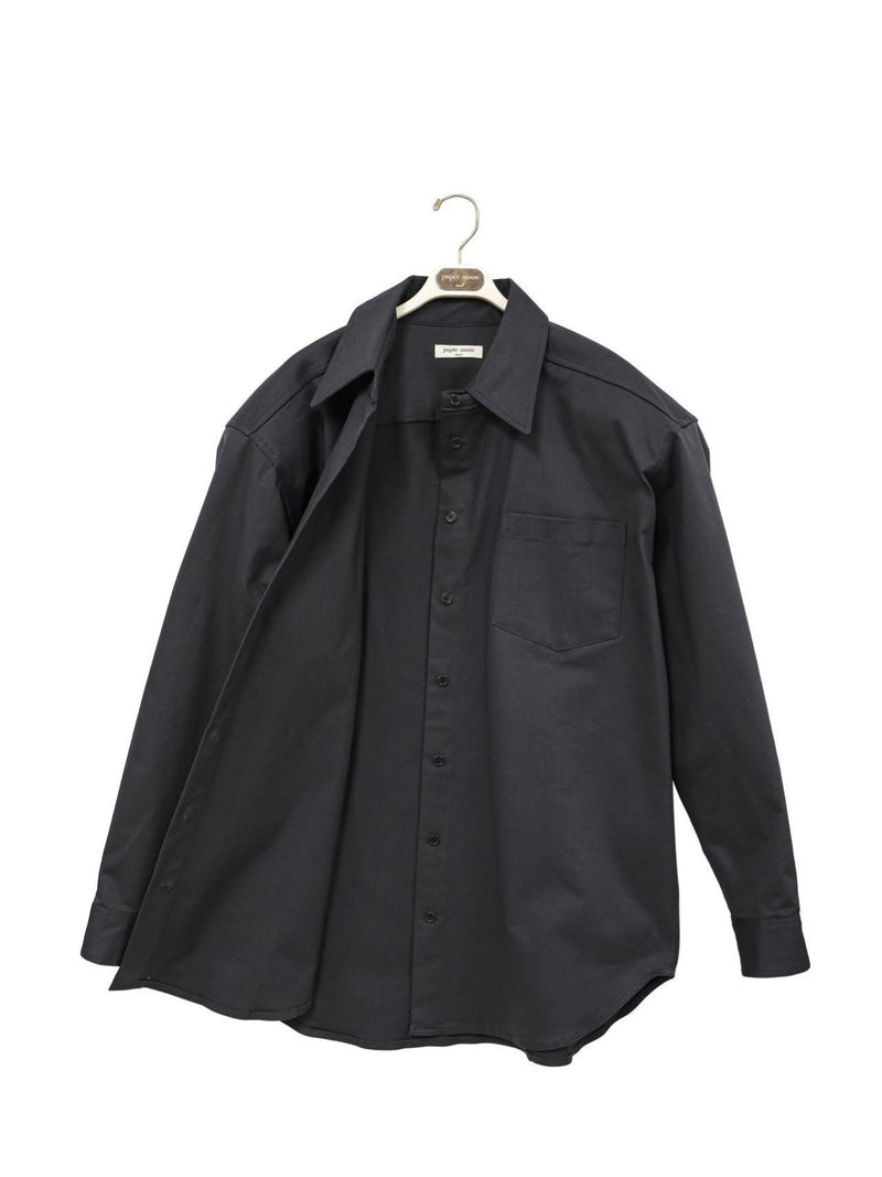 OVERSIZED HEAVY TWILL BUTTON DOWN SHIRT