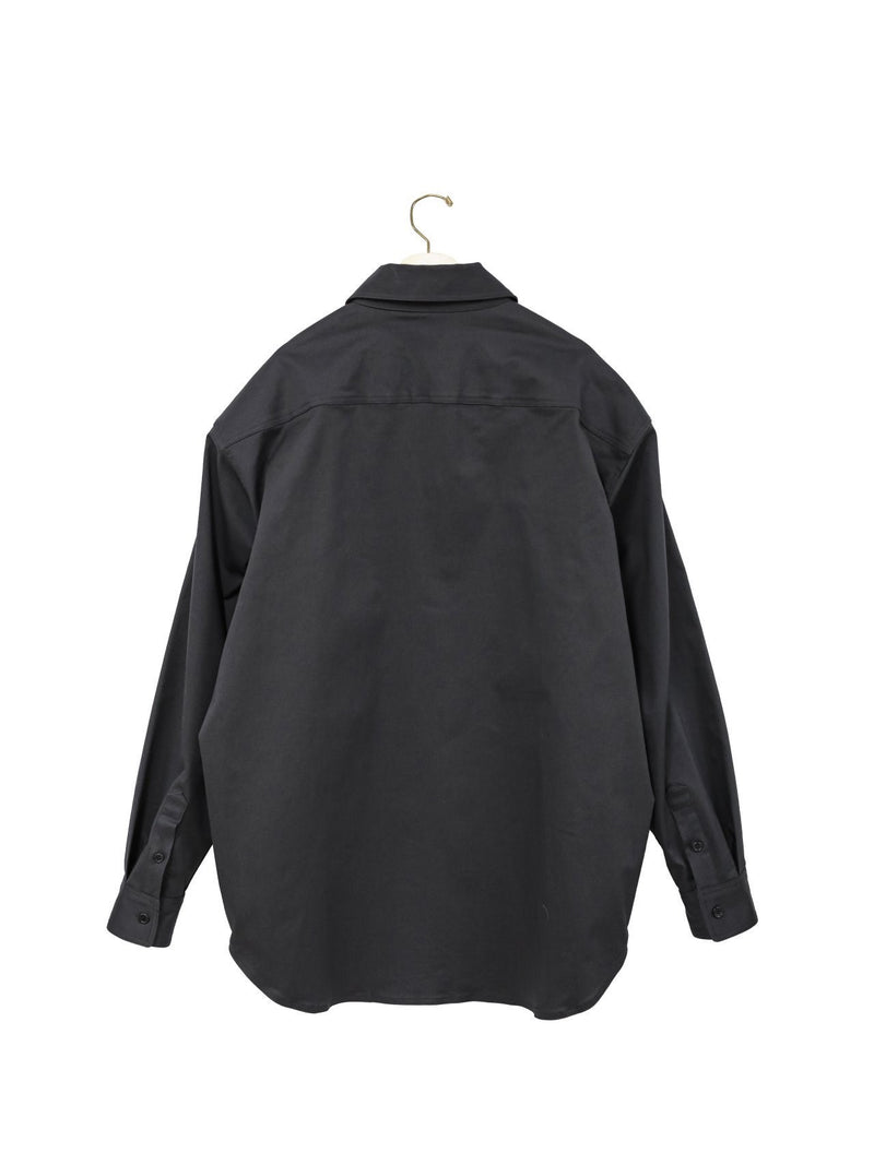 OVERSIZED HEAVY TWILL BUTTON DOWN SHIRT