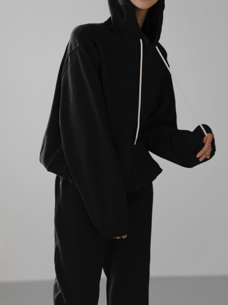 OVERSIZED JERSEY SET UP HOODIE
