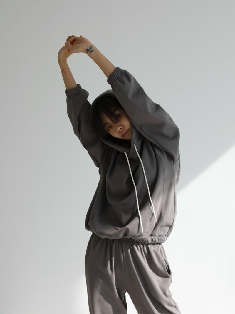 OVERSIZED JERSEY SET UP HOODIE