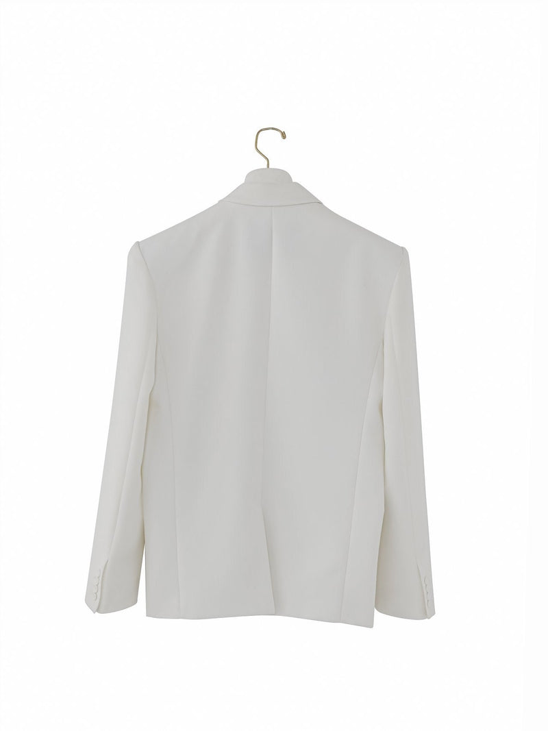 OVERSIZED SQUARE SHOULDER TWILL BLAZER