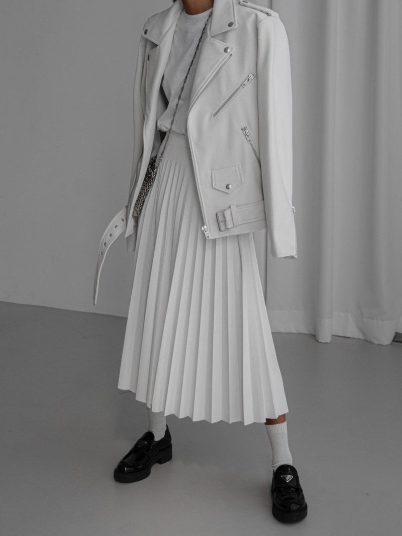 OVERSIZED VEGAN LEATHER RIDER JACKET