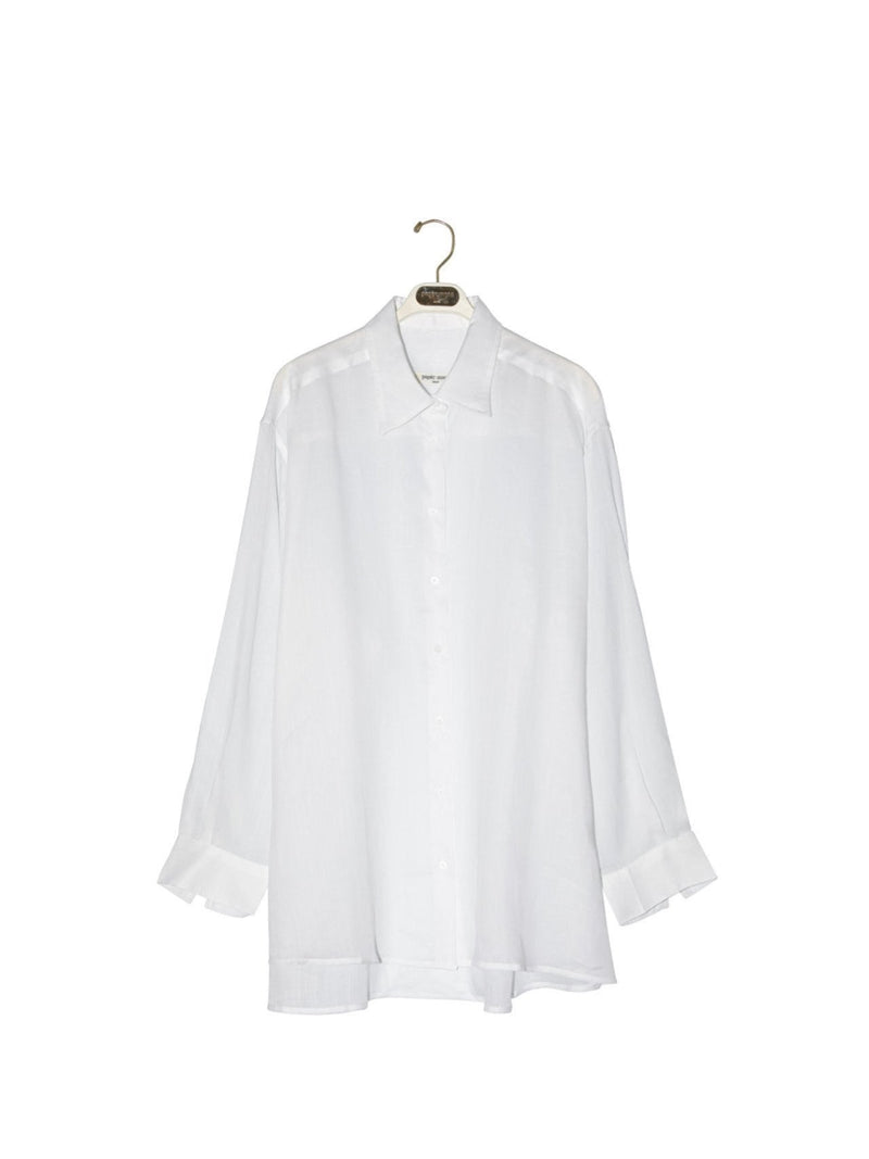 OVERSIZED VIVID LINEN BUTTON DOWN SHIRT